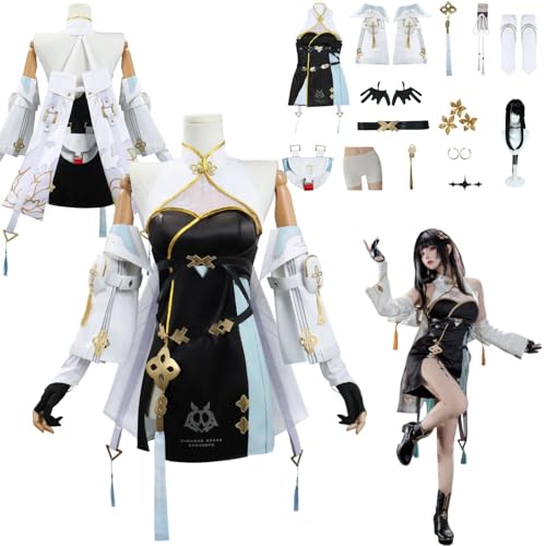 XBGXBG Baizhi Disfraz de Cosplay [Wuthering Waves ]- [Ropa, accesorios, pelucas incluidas] -Juego de Anime Juego de rol Disfraz Fotografía Manga Exposición Actividad de los fanáticos Cosplay