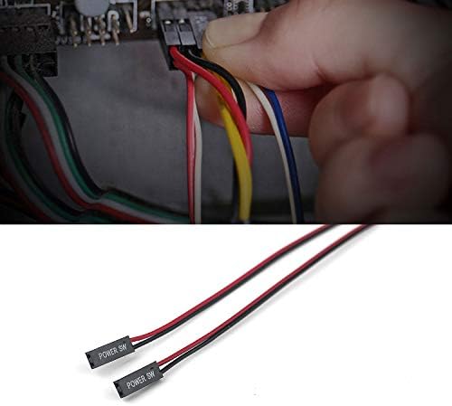 Ytian 2Pcs ATX PC Computer Motherboard Switch On/Off/Reset Power Cable 100CM