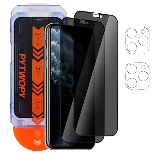 PYTWOPY vCoV[XN[veN^[ iPhone 11 Pro Maxp 6.5C`[2pbN] [tȒP] JYveN^[2t KX A`XpC dx9H ubNtB P[XΉ