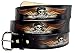 SKULL LIVE TO RIDE HARLEY BIKER TRUCKER MOTORCYCLE DAVIDSON HANDMADE SKULL WINGS LEATHER BELT 1 1/2