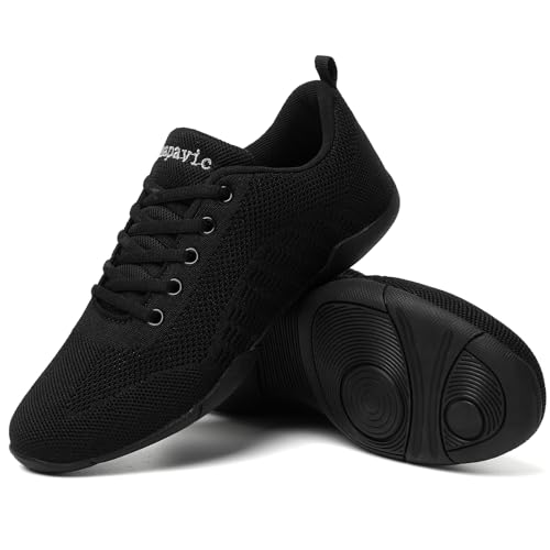 Image of Cheer Shoes for Youth Girls White Cheerleading Athletic Dance Shoes Tennis Sneakers for Competition Sport Training