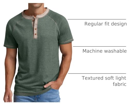 Image of Sailwind Mens Henley Long /Short Sleeve T-Shirt Cotton Casual Shirt