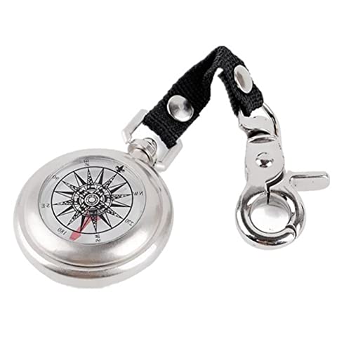 Brújula outdoor metálica con correa y lanyard miniatura 2