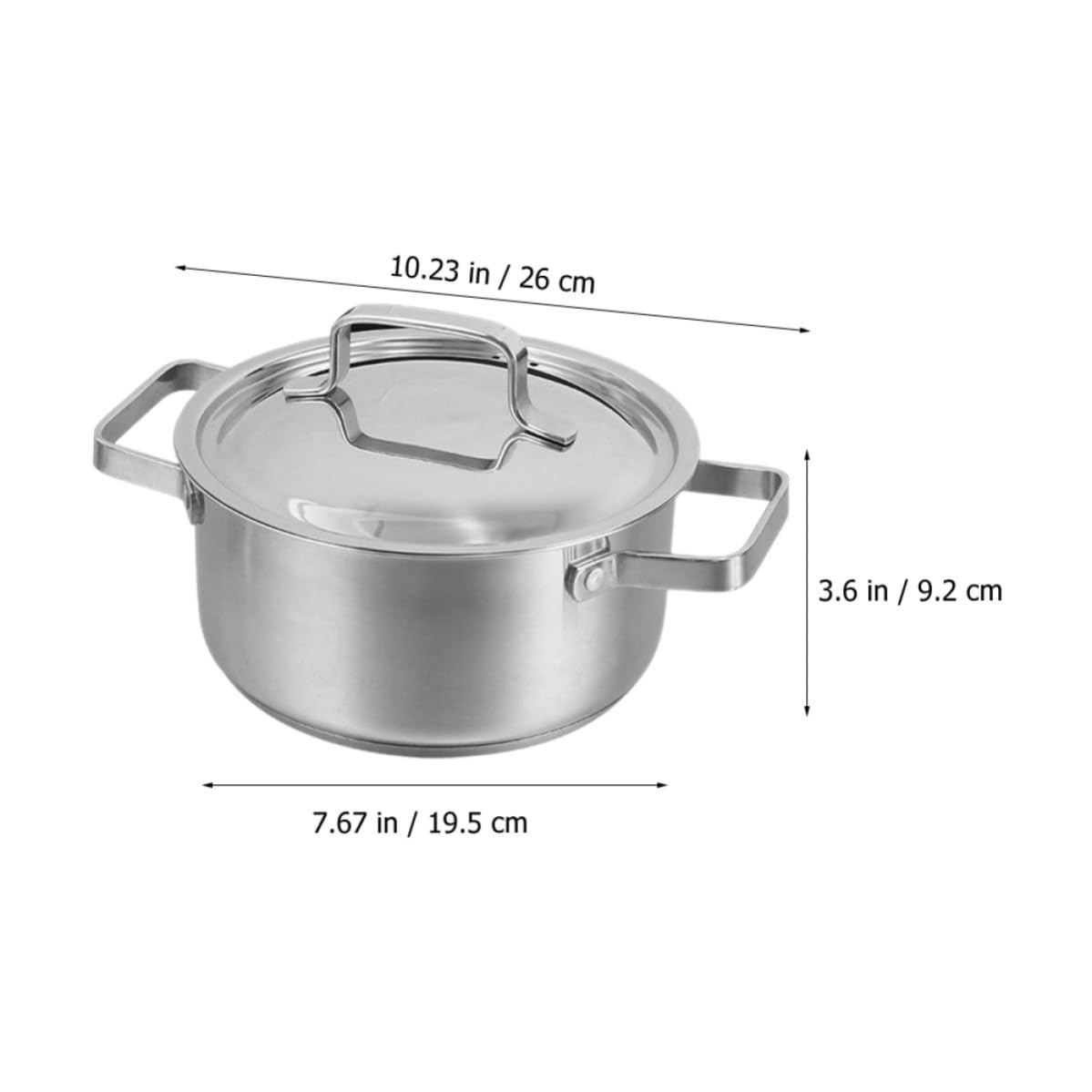 Luxshiny Pentola per Zuppa in Acciaio Inox Argento, 1 Pezzo