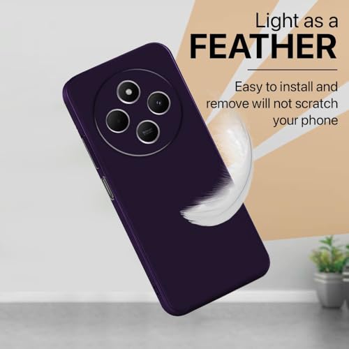 Image of Back Cover for Mi Redmi A4 5G | Full Camera Protection | Premium Liquid Silicon Case | Flexible Bumper Case for Mi Redmi A4 5G / 14C 5G / 14R 5G / Poco C75 5G / M7 5G (Purple)