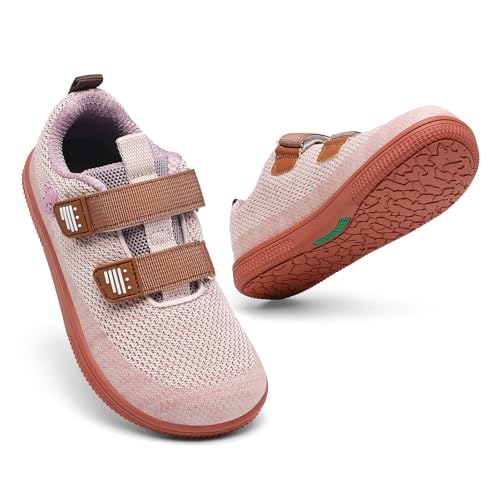 SAGUARO Barfußschuhe Kinder Barfussschuhe Mädchen Hausschuhe Kinder Junge Hallenschuhe Turnschuhe Barfuß Sneaker Sportschuhe Barefoot Shoes für Schule & Outdoor Lila Gr.26