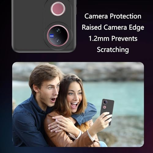 Image of DIZORO Microfiber Candy Back Cover Case for iQOO Z10R 5G / Vivo V50 / V50e 5G / Vivo T4R 5G Soft Silicone Rubberized Case with Camera Protection (TPU, Black)