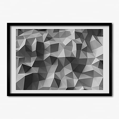 Cadre MDF 70x50 cm Tulup avec photo peinture de trójkąty d'abstrakcja