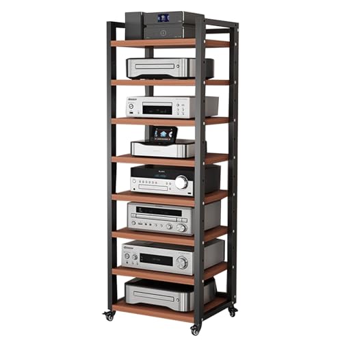 Amazon.co.jp: 7段 自立型オーディオステレオラック キャスター付き