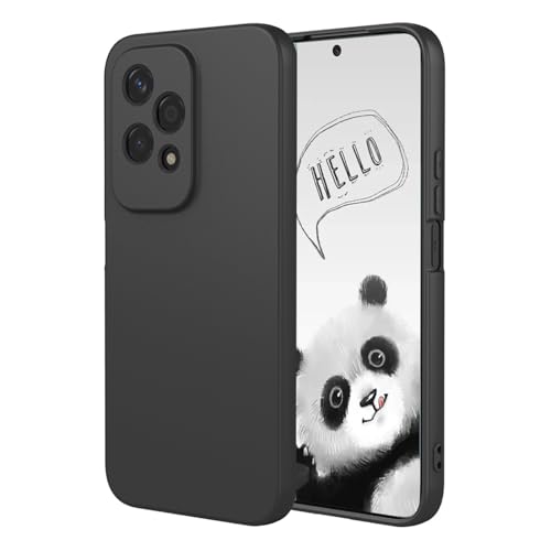YUEQIAN Case for Honor 200 Lite 5G Ultra Slim Soft Silky Liquid Silicone Shockproof Cover Anti-Scratch Microfiber Lining Skin-friendly TPU Gel Rubber Case. Black