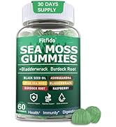 Fitfido Irish Sea Moss Gummies with Bladderwrack, Burdock Root &amp; Manuka Honey - Immune, Thyroid &amp;...