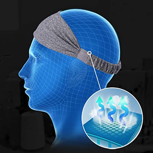 shamjina Faixa de Cabelo Absorvente Esportiva Faixa de Cabelo Antiderrapante Faixa Larga para Homens