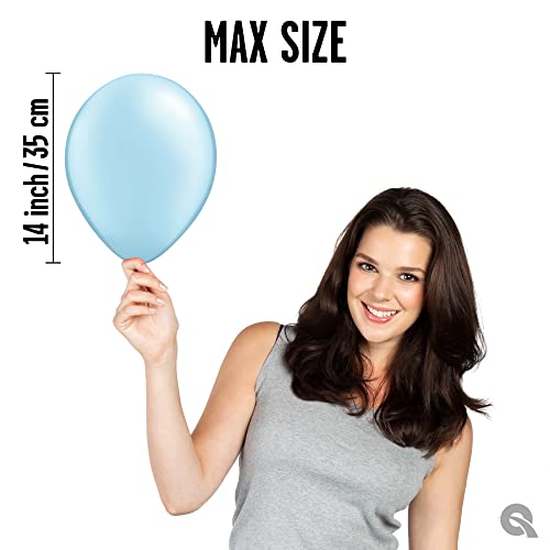Image of Qualatex 11 inch Pearl Light Blue Balloons (100ct) by Pioneer Balloon Company