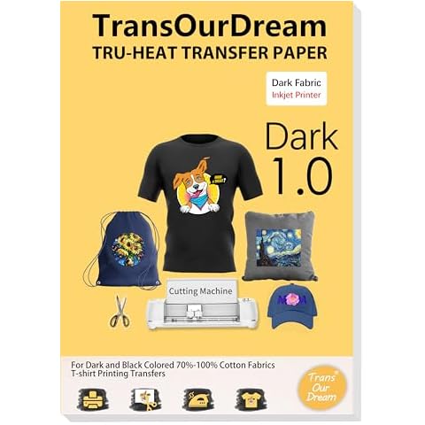 TransOurDream Tru-Iron on Heat Transfer Paper for Dark Fabric Cover