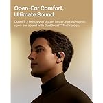 SHOKZ New OpenFit 2 Open-Ear Headphones, True Wireless Bluetooth Earphones with Microphone, Earhook Earbuds with 48 Hours of Playtime, Fast Charging, IP55 Water-Resistant, with Carrying Bag, Black - Image 3