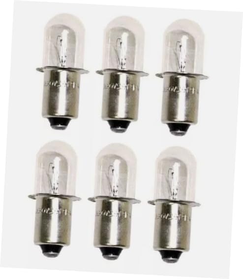 6 Pcs Replacement Xenon Flashlight Bulbs Compatible with Porter Cable #881#8419 19.2 v Volt - Rk21
