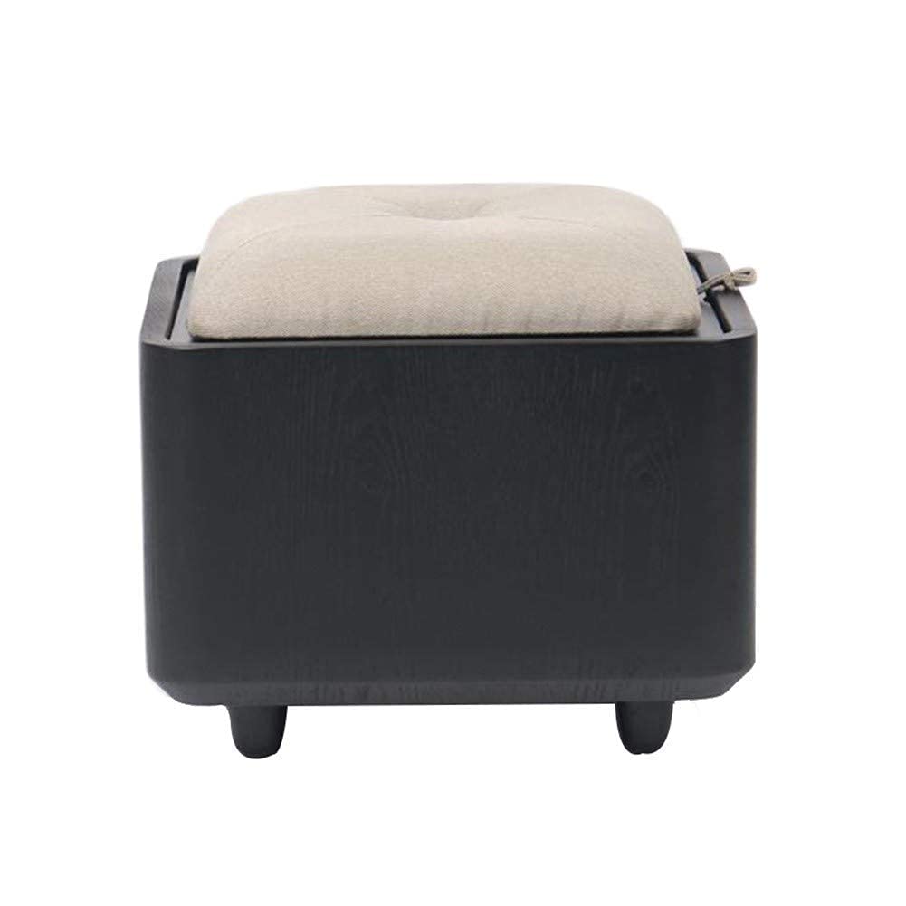 Coffre à jouets salon pouf rembourré et meuble en bois