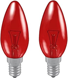 Crompton 2 X Fireglow Candle 40W Small Edison Screw Lamp, E14, 40 W