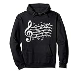 Music Notes Treble Clef Musician Gift Idea Music Pullover Hoodie