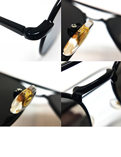 97025 Premium Oversized Flat Aviator Mirrored Sunglass Womens Mens (METAL, BLACK/SILVER)3