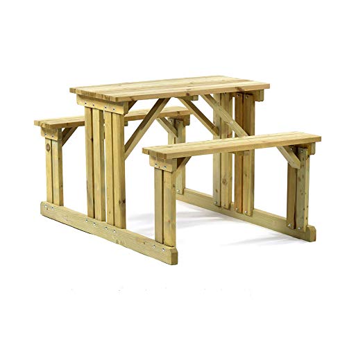 LeisureBench 4 Seat Mid-Height Poseur Easy Access Garden Picnic Table