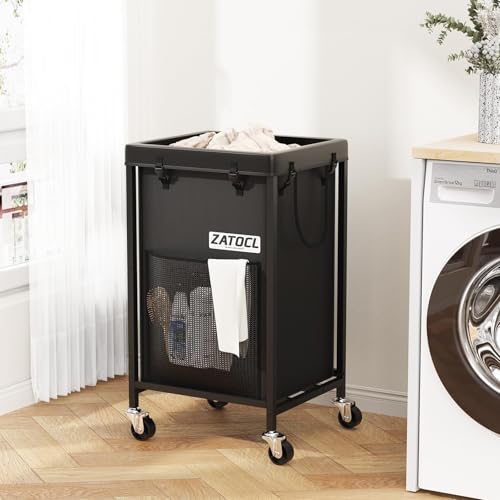Heavy-Duty-150L-Laundry-Hamper-Laundry-Basket-Oxford-Fabric-with-Wheels-Large-Capacity-Metal-Frame-Designed-Laundry-Clothes-Organizer-for-Laundry-Room-Bathroom Heavy Duty 150L Laundry Hamper Laundry Basket Oxford Fabric with Wheels Large Capacity Metal Frame Designed Laundry Clothes Organizer for Laundry Room Bathroom