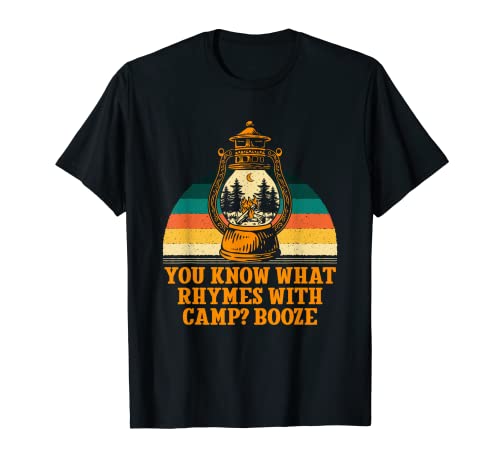 Qué rima con Camp Beer Lover Camping Drinker Camper Camiseta