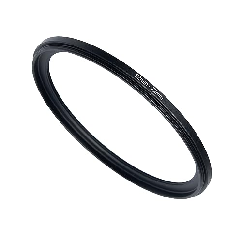 Image of 82mm to 72mm Step Up Ring Filter Adapter Black Metal Step up Adapter Rings Compatible with All Brand UV CPL ND Camera Lens Filter Step Down Ring (82mm-72mm)