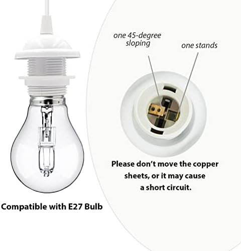 Plug in Pendant Light Fitting,2 Pack Ceiling Lighting Fitting,E27 Lamp Holder Suspended Hanging Light Fitting,Plug in 450CM Cord Lamp Kit with On/Off Switch,for Ceiling Lamps Table Floor Lights