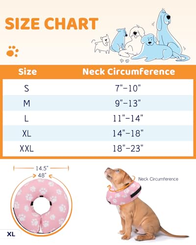 Image of Supet Inflatable Dog Cone Collar Alternative After Surgery, Doggie Neck Donut Collar Recovery E Collar for Neuter, Soft Dog Cone for Small Medium Large Dogs