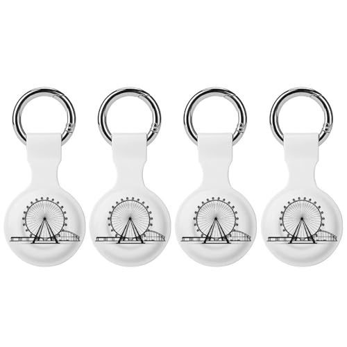 Funda para Airtag antitirones con llavero pack de 4 unidades coloridas