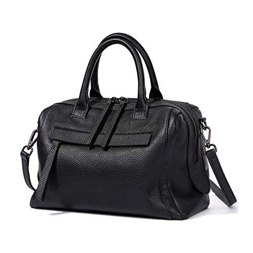 Iswee Genuine Leather Hobo Bags For Women Fashion Ladies Top Handle Handbag For Travel(Black) #TOP10