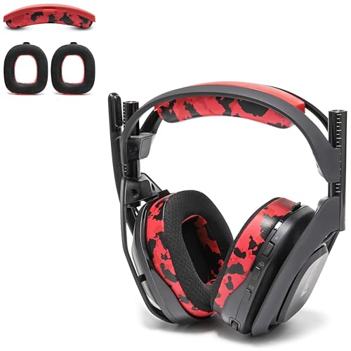 WC Mod Kit A50   Almohadillas de Gel refrigerante + Diadema de Repuesto para Astro A50 Gen 4, Gen 5 y A50X de Wicked Cushions | Mayor Comodidad, refrigeración y Durabilidad | Red Camo