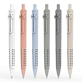 FlyMeaning 6 Pack Cross Clip Bible Journaling Gel Pens, 0.7mm Black Ink Retractable,Smooth Writing, Christian Gifts for Men Women, Religious School & Office Supplies(Morandi)