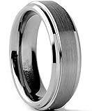 Wolframcarbid Ultimate Metals Co. 6MM Herren Wolframcarbid Ehering,Bequemlichkeit Passen Größe 56