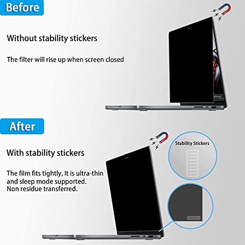 Magnetic Privacy Screen for MacBook Pro 13 Inch(2022-2016) MacBook Air 13 inch(2021-2018), Removable Macbook Pro 13 / Air 13 Screen Protector Privacy Anti-Spy Anti-Blue Light Laptop Privacy Filter