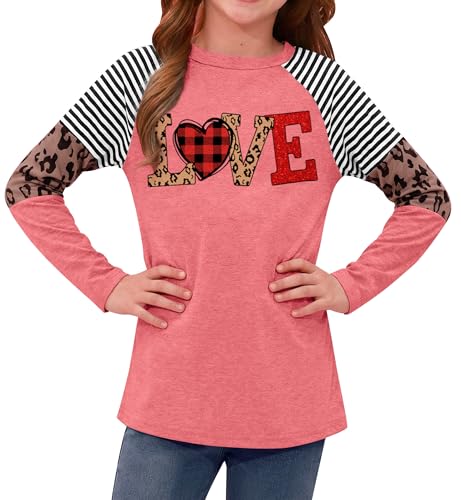 Image of BesserBay Girls St Patrick's Day Raglan Shirt Irish Sequin Lucky Stripe Shamrock Graphic Top 4-14 Years