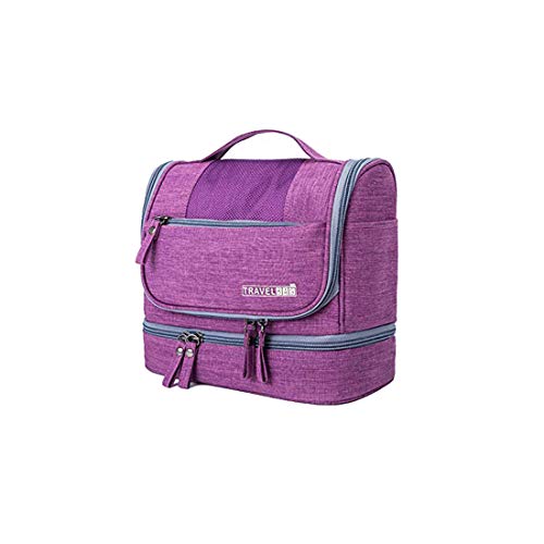Bolsa de Viaje para Colgar, Bolsa de Aseo Make Up Wash Bags Organizador Impermeable con Extra Hook Bolsa de separación Seca y húmeda para Hombres y Mujeres, de Mogomiten, Púrpura