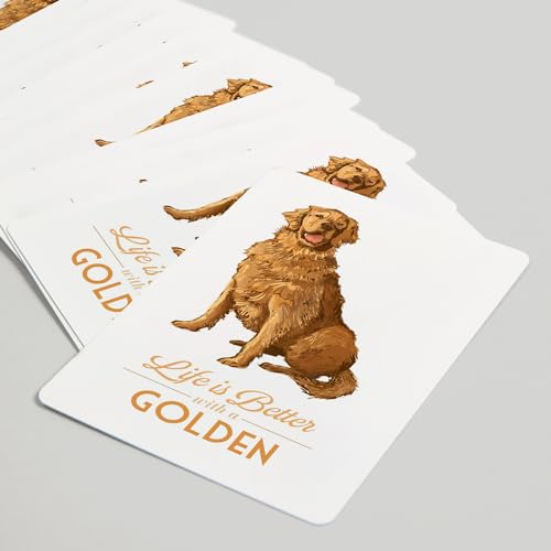 Baraja de póker Golden Retriever 52 cartas tamaño poker miniatura 5