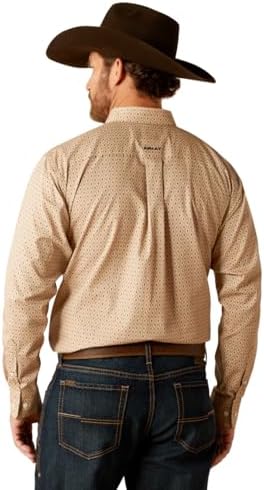 Ariat Kaiser Classic: Camicia Button Down Blu Scuro, Antipiega, Vestibilità Comoda Per Uomo