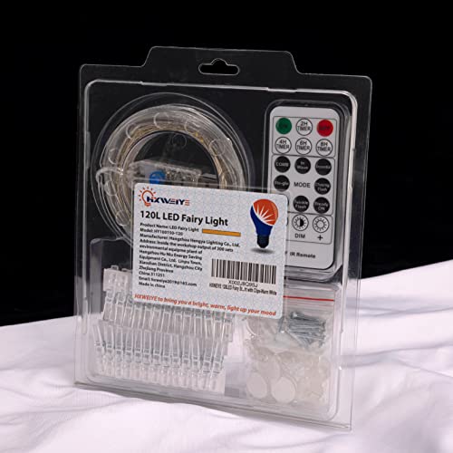 HXWEIYE 120LEDs Multicolor Photo Clips String Light, 40Ft Fairy Light with 52 Clear Clips & 12 Hooks on Wall, Timer & 8 Modes USB Powered Copper Wire String Light for Hanging Picture, Bedroom Party