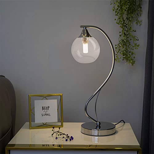 2 Pack Seeded Clear Glass Globe Lamp Shades, Replacement Lampshade Covers For Light Fixture Wall Sconces Pendant Lighting Vanity Light Table Floor Lamp,1.65"Fitter, 5.9"Diameter #TOP3