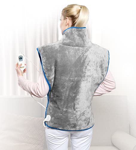 NEWSUMIT creative products Almohadilla Eléctrica De Hombro, Cuello y Espalda - XL - Alivio del dolor - 3 Niveles de Temperatura - Calentamiento Rápido - Protección Apagado Automático 90min - 60x90cm Cover