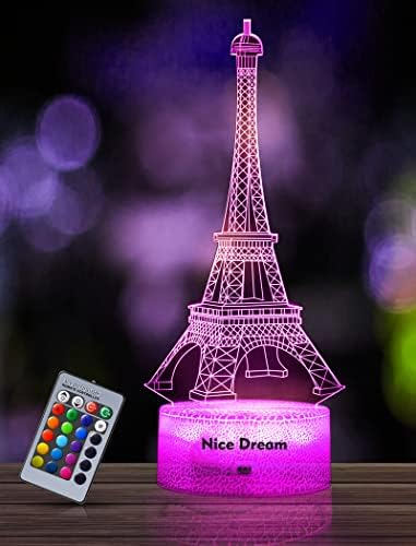Dinosaur Night Light for Kids, Dinosaur Toys for Boys, 3D Optical Illusion Lamp, 16 Colour Changing Night Lamp with Remote Control Bedside Lamp, Birthday Gifts for Children and Adult