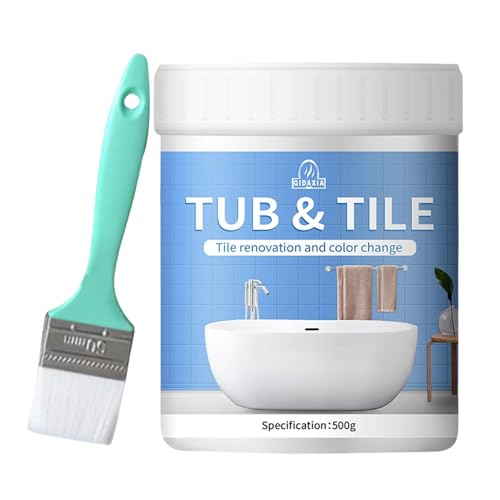 Kit de pintura de azulejos de baño, kits de acabado de baño a base de agua, cubierta de bañera de secado rápido, pintura de azulejos para baños, suministros de acabado de bañera, kit de acabado de