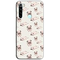 Mixroom - Cover Custodia Case In TPU Silicone Morbida Sfondo Trasparente Per Xiaomi Redmi Note 8 (2021) Fantasia Fiori Girasole T648