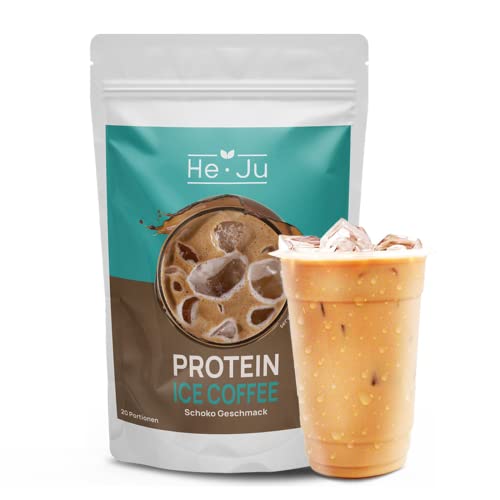 Protein Coffee mit Schoko Geschmack 500g, heiß und kalt genießbar, Protein Eis Kaffee ohne zusätzlichen Zucker, Ice Coffee High Protein, 20 Portionen, aus Milcheiweiß für eine proteinreiche Ernährung