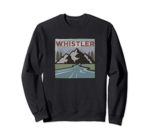 Vintage Whistler, BC, Canada Illustration / Retro Whistler Sudadera