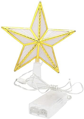 Christmas Tree Topper Star LED Treetop Star Light Ornament for Tree Decoration USB Battery Powered 3D Plastic Star WULE01