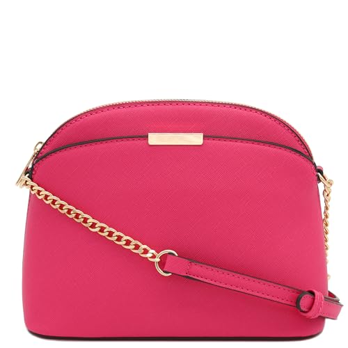Image of FashionPuzzle Saffiano Small Dome Crossbody bag with Chain Strap
